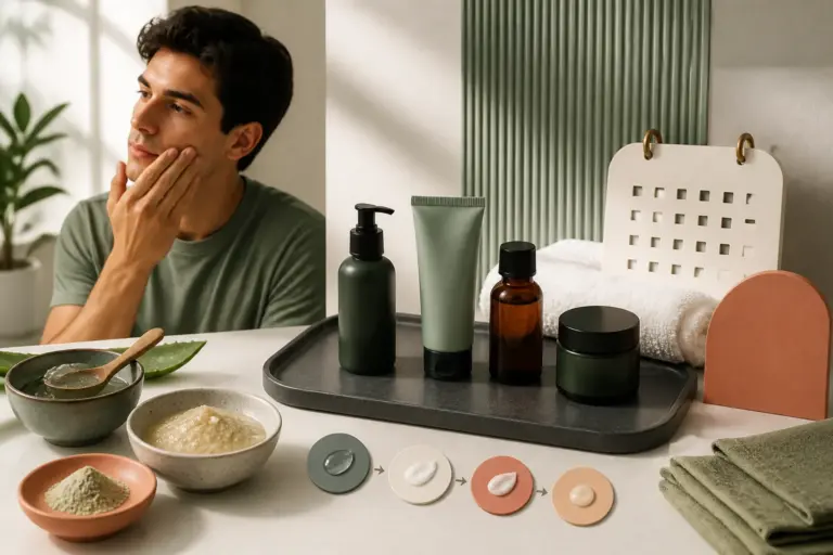 Men’s Skincare Routine: A Simple Guide That Won’t Waste Your Time - featured editorial skincare image