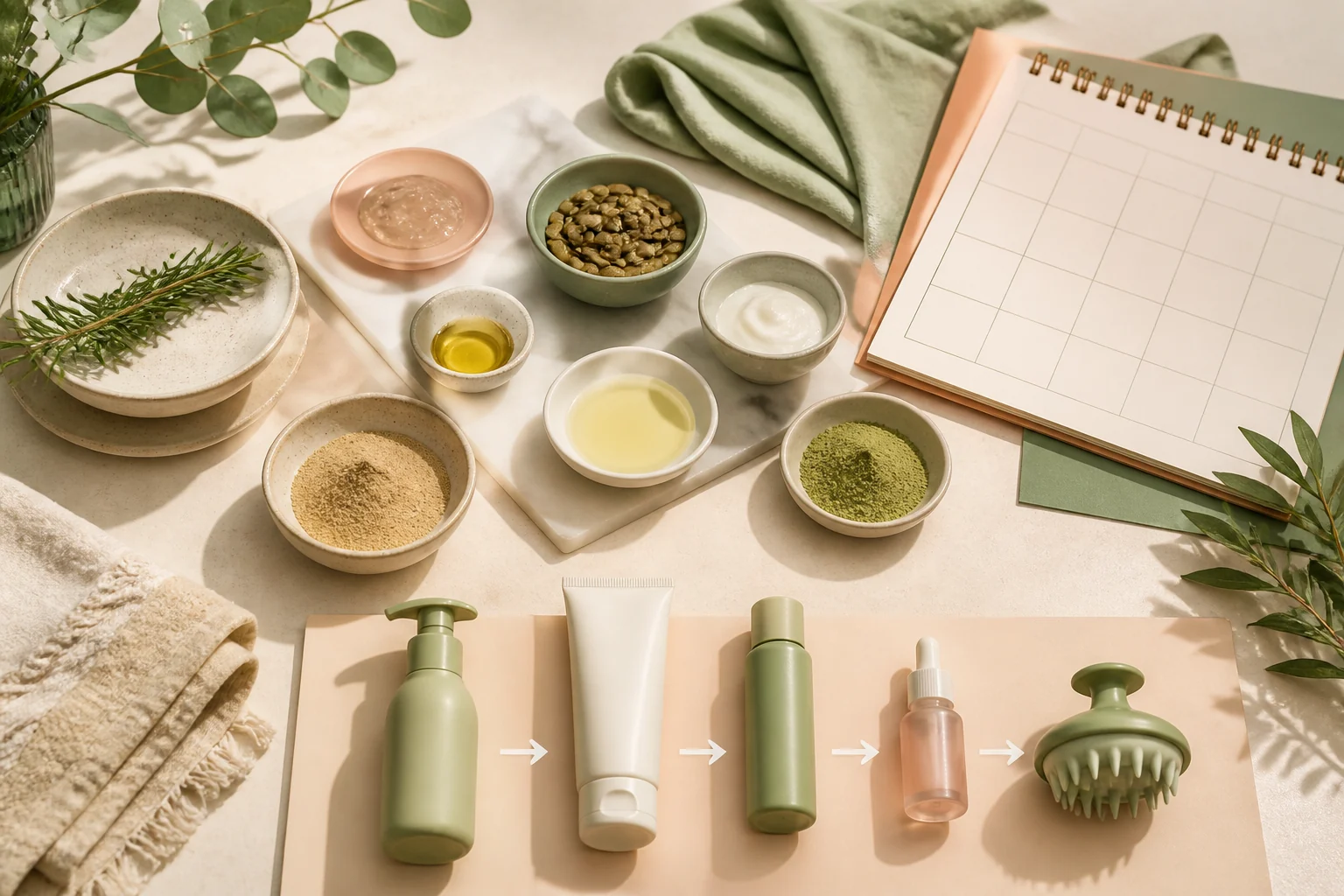 Postpartum Hair Shedding: What to Know, What May Help, and What to Wait Out - ingredient and routine reference image